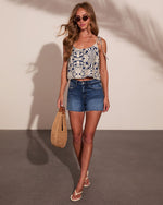 Coastal Firefly Abstract Print Top
