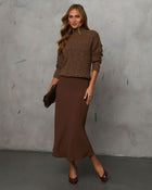 Brown % Here With You Midi Skirt-7
