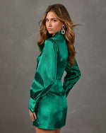Holiday Exclusive Lurex Neck Tie Mini Dress