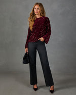 Mood Booster Velvet Sequin Blouse