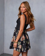 Sugar Bloom Fit And Flare Belted Mini Dress