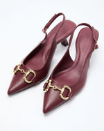 Burgundy % Olivia Slingback Heels-2