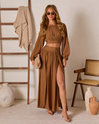 Parcie Pleated Maxi Skirt