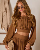 Parcie Pleated Crop Top