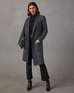 Black % Alexia Pocketed Duster Cardigan-1