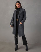 Black % Alexia Pocketed Duster Cardigan-1