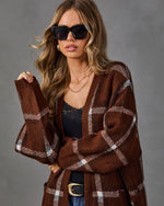 Tess Plaid Open Front Cardigan