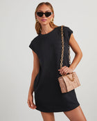 Black % Colby Sleeveless Mini Shirt Dress-3