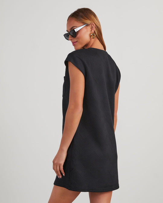 Black % Colby Sleeveless Mini Shirt Dress-4