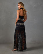 Loren Lace Halter Neck Maxi Dress