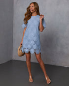 Marly Eyelet Mini Shirt Dress