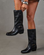 Lanor Vegan Leather Moto Boots
