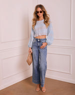 Tiven Stretch High Rise Wide Leg Jeans