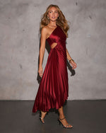 Modern Day Glam One Shoulder Asymmetrical Maxi Dress