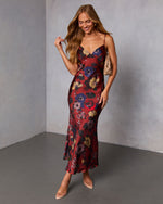 Golden Garden Slip Midi Dress