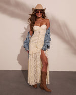 Romantic Haven Ruffle Lace Maxi Dress