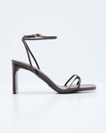 Brown % Amber Nights Strappy Leather Heels-6