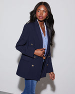 Navy % Serious Business Pocketed Blazer-6