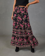 Autumn Moon Floral Maxi Skirt