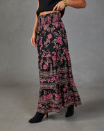 Autumn Moon Floral Maxi Skirt