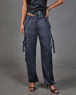 Dusk Affair Satin Cargo Pants