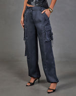 Dusk Affair Satin Cargo Pants
