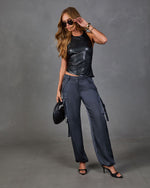 Dusk Affair Satin Cargo Pants