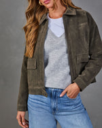 Eden Charm Faux Suede Jacket