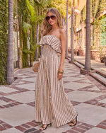 Julisa Striped Strapless Jumpsuit