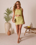 Sirinda Crochet Scallop Hem Top