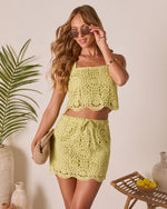 Sirinda Crochet Scallop Hem Top