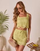 Sirinda Crochet Scallop Hem Top