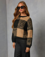 Reidah Knit Plaid Sweater