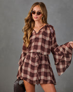 Falling For Her Plaid Waist Tie Mini Dress