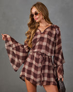 Falling For Her Plaid Waist Tie Mini Dress