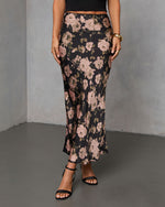 Black Floral % Linah Floral Maxi Skirt-6