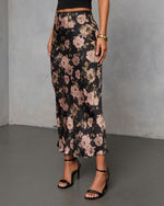 Black Floral % Linah Floral Maxi Skirt-3