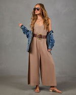 Sunset Cowboy Relaxed Linen Blend Jumpsuit