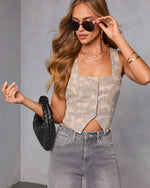 Gisselle Camo Vest Top