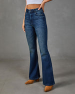 Ayla Super Stretch High Rise Flare Jeans