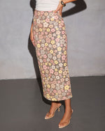Bloomlight Floral Sequin Maxi Skirt