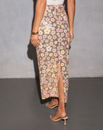 Bloomlight Floral Sequin Maxi Skirt