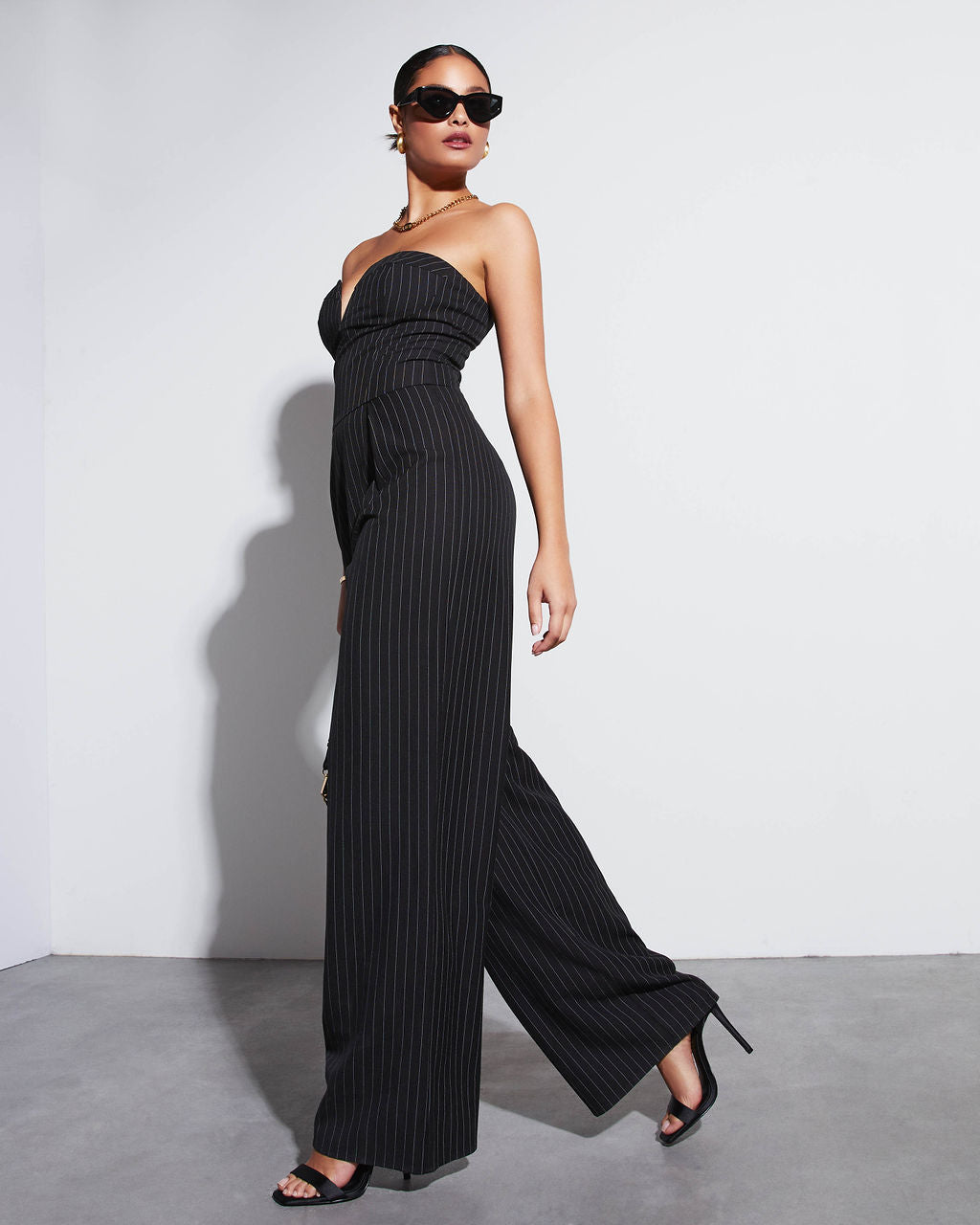 Midnights Strapless Pinstripe Jumpsuit VICI