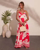 Island Spritz Tropical Print Maxi Dress