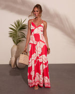 Island Spritz Tropical Print Maxi Dress