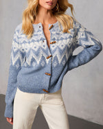 Frosted Fable Abstract Print Cardigan