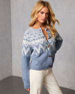 Frosted Fable Abstract Print Cardigan