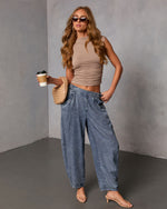 Racquel Chambray Barrel Pants