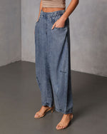 Racquel Chambray Barrel Pants