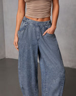 Racquel Chambray Barrel Pants